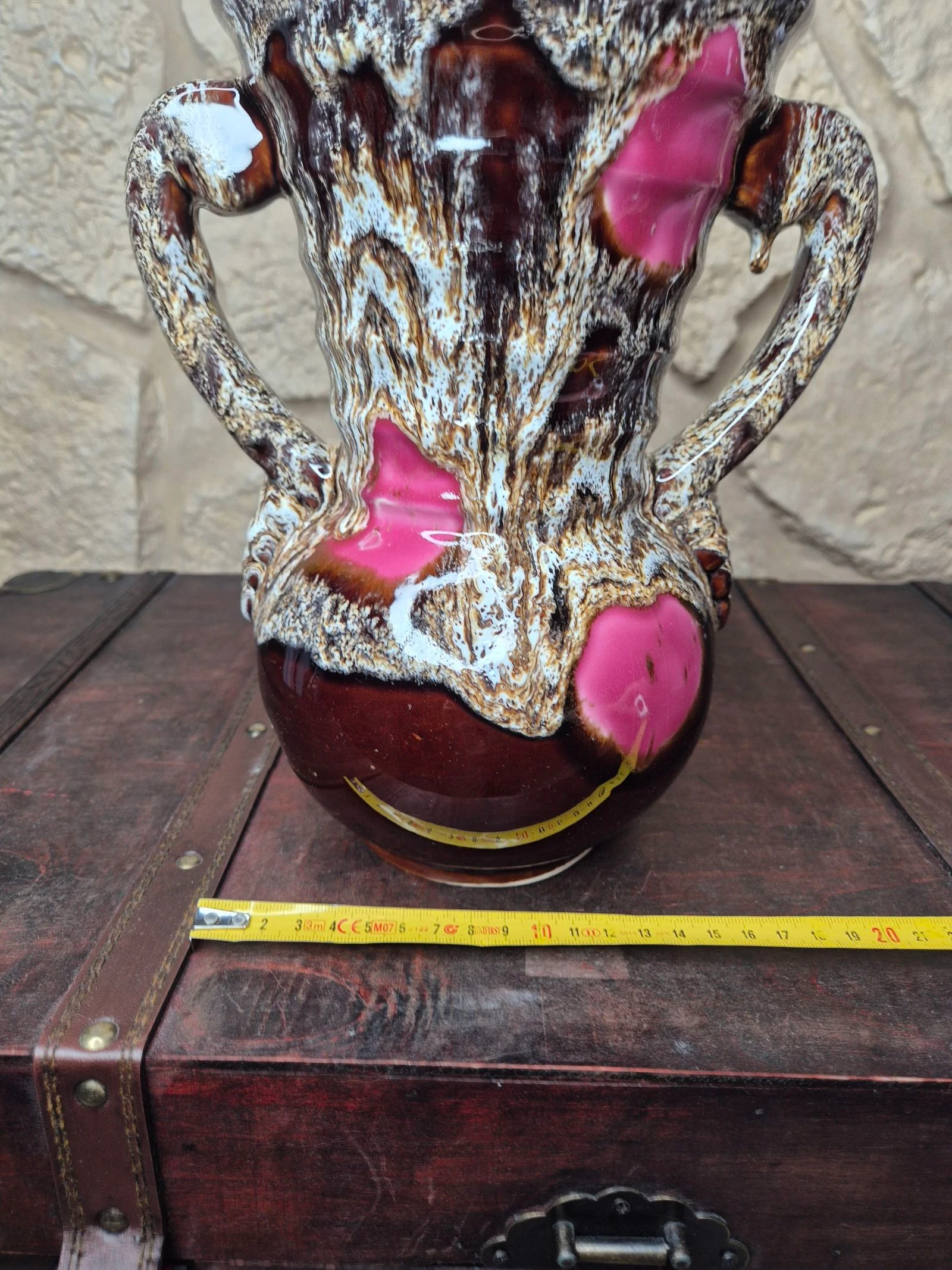 Vase with 2 handles vintage VALLAURIS style – photo 10